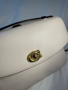 Coach Cream Colorblock Cassie Shoulder Bag with Gold Hardware